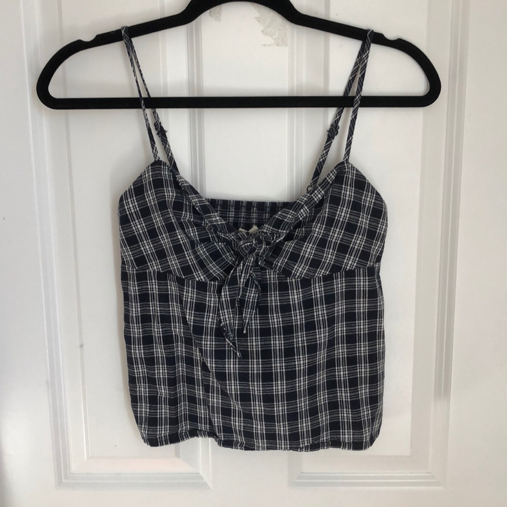 Brandy Melville John Galt Plaid Crop Top